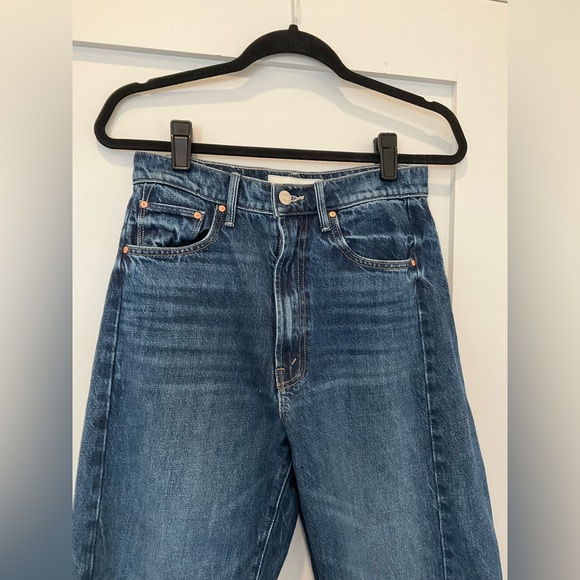 MOTHER Wide Leg Cropped Jeans - Blue - Picture 8 of 13